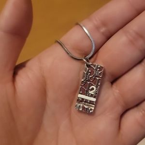 Dior Trotter 1990s Monogram Bar Pendant Necklace